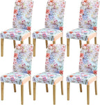 Dining Chair Covers, Stretch Seat Covers, Washable Furniture Protector | 6 Pack, Washable, Stretch Fit, Soft, Non Slip, Dining Chair Covers, Seat Protector, Furniture Protector