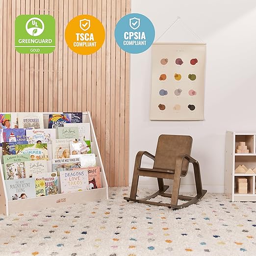 ECR4Kids Bentwood Rocking Chair, Kids Furniture, Grey Wash