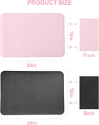Dish Drying Mat for Kitchen Counter, 16"x24" Pad with Rubber Backed (Pink) | Hide Stain Anti Absorbent for Kitchen Counter, Non-slip Drying Mat for Coffee Machine Dish Rack