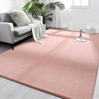Area Rugs for Bedroom Living Room, 5x8 Pink Super Soft Comfy Thickened Memory-Foam Indoor Carpets, Modern Aesthetic Minimalist Carpet for Boys Girls Adults Apartment Nursery Home Décor
