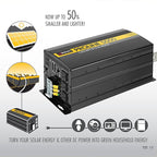 Wagan EL3742-4 24V 3000 Watt Power Inverter with Remote Control 6000 Watt Surge Peak Power Converter for Home RV Camping Van Life Off Grid