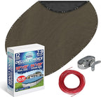 Winter Swimming Pool Cover for 10 ft x 15 ft Aboveground Oval Pool Size, Deluxe Choice Series, Solid Material, Color - Steel Gray, Pool Cover Choice 591015-4CHOICE