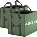 2-Pack 40 Gallons Reusable Yard Waste Bags, Upgrade Heavy Duty Foldable Garden Leaf Bag Lawn Bags Trash Bag Waste Container, Keep Upright (20.8" L × 20.8" W × 20.8" H)