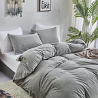 Wellboo Grey Velvet Comforter Sets Full Size Women Men Solid Gray Fluffy Bedding Comforters Modern Dark Grey Plush Aesthetic Quilts Plain Gray Shaggy Dorm Blankets Minimalist Flannel Thick Sherpa Bed