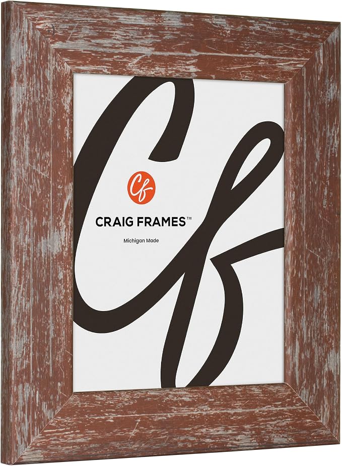 Craig Frames 10x16 Red Picture Frame for Posters, Gallery Wall, and Photos | Displays photos and prints behind clear glass, ready to hang, made in the USA