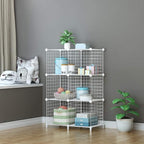 HOMIDEC Wire Cube Storage, Storage Shelves 6 Cube Bookshelf Bookcase Closet Organizer and Storage, Wire Storage Shelves Multi-Use DIY Storage Cube Shelf for Books, Toys, Clothes, Tools
