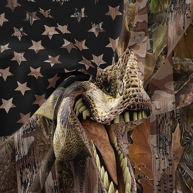 Tailor Shop Dinosaur Boys Comforter Sets Full Size,Dinosaur Bedding Sets for Kids Teens,Camo Comforter Sets American Flag Comforter Sets with 1 Comforter 2 Pillowcase…