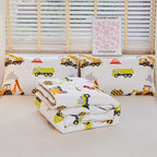 Kids Twin Comforter Set for Boys,Engineering Vehicle Comforter Set Twin,Tractor Comforter,Kids Crane Bedding Sets,Excavator Comforter with 2Pillowcases
