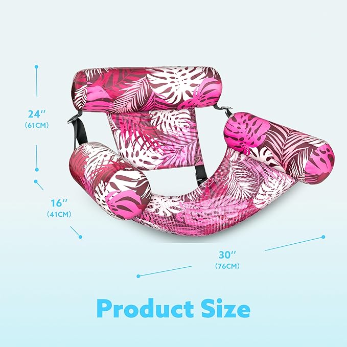 SLOOSH Inflatable Pool Floats Adult,2 Packs Floating Lounge Chairs,Blow up Pool Noodles for Adult Heavy Duty,Floating Chair for Party Summer Water Beach Lake Fun