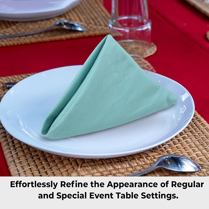 Urban Villa Cloth Napkins Cotton 20x20 (Set of 6) Aqua