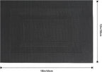 Leetaltree Black Frame Placemats Set of 24 - Heat Resistant Non-Slip Place mats for Dining Table, Washable Durable PVC Vinyl Woven Table Mats(Black Frame, 24)