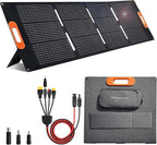 200W Portable Solar Panel for Power Station Generator,200 Watt Foldable Solar Panel Charger with MC4 Output,3-in-1 DC Connector,23.5% High Efficiency for Outdoor Camping RV Travel(200W)