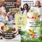 WILD PIXY Baby Miniature Fairy Garden Set – Springtime Fairy Accessories Kit with Gorgeous Fairies and Animals, Indoor/Outdoor Figurines in Designer Gift Box, Perfect for Garden Decor