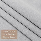Extra Wide 100% Blackout Linen Textured Curtains - Room Dividers, W200 x L84 (1 Panel), Pinch Pleat Drapes for Living Room, Full Light Block Out Drapery for Sliding Door, Silver Grey