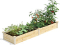 Greenes Fence Original Pine Raised Garden Bed, 2' x 8' x 10.5" - Made in USA with American Pine