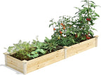 Greenes Fence Original Pine Raised Garden Bed, 2' x 8' x 10.5" - Made in USA with American Pine