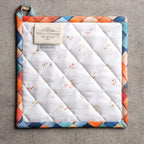 Maison d' Hermine Pot Holders 100% Cotton Potholders (8" x 8", Pack of 1) | Heat Resistant Hot Pads with Loop BBQ Cooking Baking Kitchen Handling Hot Pans Thanksgiving Christmas - Faisan D'Automne