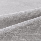 MYSKY HOME Short Curtains for Small Window, Boho Sheer Curtains 2 Panels Set Window Treatment Drapes Linen Style Texture for Closet/Kitchen, 50"x63", Light Grey, 2 PCs