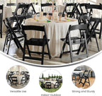 Flash Furniture Hercules Kids Resin Folding Chair, Black, 2-Pack | Black Vinyl Padded Seat