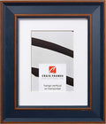 Craig Frames 8x12 Blue Picture Frame Matted to 5x7, Wood Wall Decor for Art | Ready to hang with a protective glass front, made in the USA for a gallery display