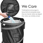 Collapsible Bin Trash & Recycle/Utility, Perfect for Camping, Laundry, Storage and Garden, Waterproof Vinyl and Tear Resistance, Trash and/or Recycle, Two 13 Gallon Bags