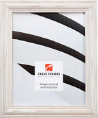 Craig Frames 11x14 White Picture Frame, Wall Decor for Art and Photos | Ready to hang with a protective glass front, made in the USA for a gallery display
