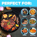 Courant Pizza Maker 12 inch Pizzas Machine, Newly improved Cool-touch Handle Non-Stick plates Pizza oven & CalzoneMaker, Electric Countertop Oven for Home or School, 12” Indoor Grill/Griddle, Teal