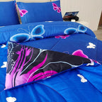 SDY 3PCS Butterfly Comforter Set Full, Butterflies Floral Comforter Set, Purple Comforter Full Size, Girls Bedroom Princess Bedding Set for Kids, Toddler, Children, Teenage, Baby, Women…
