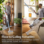 Bissell PowerClean 200W Self-Standing Cordless Vacuum w/Tangle Free Brush Roll, Removeable Battery, Wall Mount, Upholstery Tool & Bright Headlights, 4173