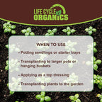 20 oz 100% Organic Worm Castings – Natural Superfood for Plant Growth, Root Development & Growing Healthier, Stronger Crops – Non Toxic & Kind to Soil – Resealable Zip Pouch – Life Cycle Organics