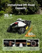 Mammotion LUBA mini AWD 800 Robot Lawn Mower with 4G for 0.2 Acre, All-Wheel-Drive for 80% Slope, No Perimeter Wire, UltraSense AI Vision+RTK Auto-Mapping, Cutting Height 0.8"-2.6"