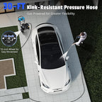 Gas Pressure Washer 3600PSI 2.3 GPM 212CC High Pressure Washers, 30FT Hose with Reel, Built-in Soap Tank, 5 Quick-Connect Nozzles, Axial Pump, Heavy Duty Gas Power Washer for Cars Driveways