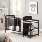 Suite Bebe Ramsey 3 in 1 Convertible Crib and Changer in an Espresso Finish