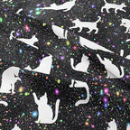 Tailor Shop Cat Comforter Set for Kids Boys Girls Teens Cute Cartoon Cat Galaxy Bedding Sets Black Dreamy Outer Space Twin Size with 1 Comforter 1 Pillow Sham…………