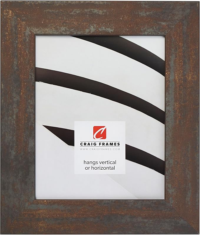 Craig Frames 18x36 Weathered Steel Poster Frame for Posters and Wall Decor | Lightweight shatter resistant acrylic facing with a rigid backing board, made in the USA