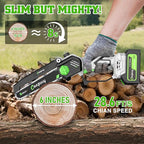 2-in-1 Brushless Electric Pole Saws for Tree Trimming,6 Inch Cordless Mini Chainsaw with Extension Pole and 2 x 4000mAh Batteries, Pole Chain Saw Gift for Men Dad Husband Fathers Gardener 2025