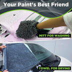 PWACCS Foam Cannon for Pressure Washer, Car Wash Kit with Soap, Snow Foam Blaster 1.5 Liter, Power Washer Soap Cannon with Car Drying Towel and Wash Mitt, 3600 PSI