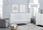 Delta Children Heartland 4-in-1 Convertible Crib - Greenguard Gold Certified, Bianca White