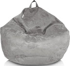 Bean Bag Chair Cover (No Filler) | Bird's Nest Shape | Adult Size | Microsuede | Stuffed Animal Storage for Kids Or Memory Foam| Double Stitched | Durable Zipper | Soft Premium