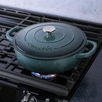 Crock-Pot Crock Pot Artisan Enameled Cast Iron Braiser W/Lid, 5 Quart, Slate Gray (Pack of 2)