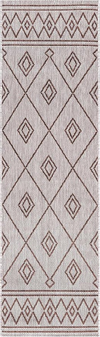 Keen Home Design Terrace Outdoor Runner Rug - 2x10 Washable Indoor/Outdoor Rug for Patio, Kitchen, Balcony, Beach, Garden, Deck and Porch, Size: 2'2"x9'11"