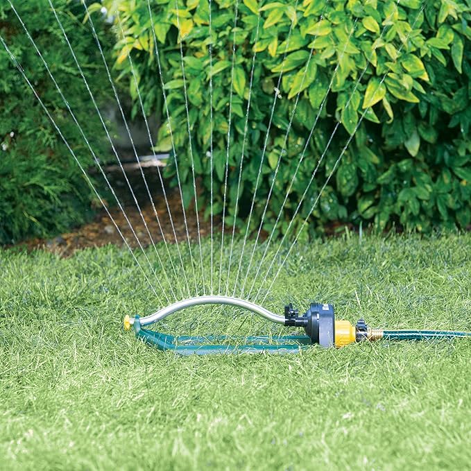 Melnor 65151AMZ Oscillating Sprinkler with 15 Precision Nozzles and QuickConnects