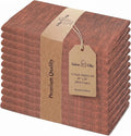 Urban Villa Cloth Napkins Cotton 20x20 (Set of 12) Black/Orange
