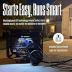 Westinghouse 12500 Peak Watt EFI Tri-Fuel Home Backup Portable Generator, Remote Electric Start, Transfer Switch Ready, Gas, Propane, and Natural Gas Powered, CARB Compliant