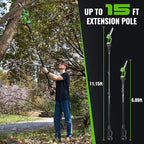 2-in-1 Cordless Pole Saw & Mini Chainsaw 20V 3.0AH 8-Inch 15FT Reach Electric Tree Trimmer Battery Powered Chainsaw with Extension Pole for Tree Trimming Branch Cutting Pruning