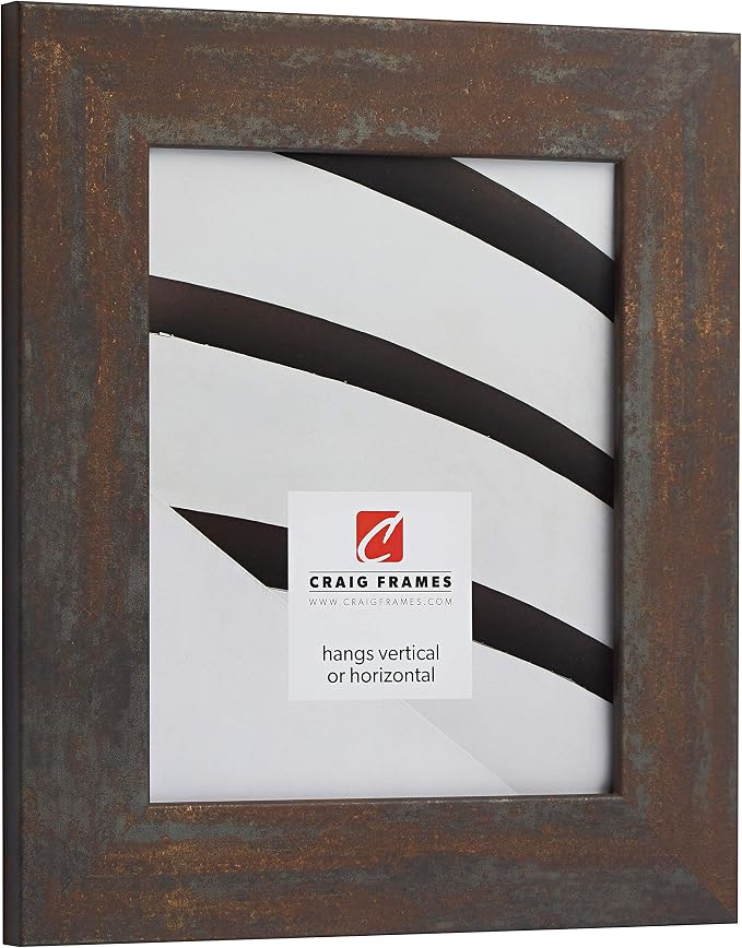 Craig Frames 16x20 Weathered Steel Picture Frame for Posters and Wall Decor | Lightweight shatter resistant acrylic facing with a rigid backing board, made in the USA