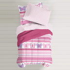 Dream Factory Butterfly Dots Ultra Soft Microfiber Girls Comforter Set, Pink, Full