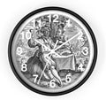 Mozingo ~ Wine Clock for Kitchen Bar Wall It's Wine O'clock Silent Time Gift Home Decor Made In USA, 10" (Hour Marks - Numbers, Clock Frame Color - Black, Wine Theme #02)
