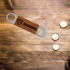 Rico Industries NFL Laser Engraved Bar Blade Faux Leather Laser Engraved Bar Blade - Great Beverage Accessory for Game Day