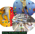 SSBRIGHT Sets of 25 Multi-Colored Kids&Adults Large Rock Climbing Holds Climbing Rocks for Outdoor Indoor Home Playground DIY Climbing Wall Grip Kits Holds up to 440lbs with Secure Mounting Hardware